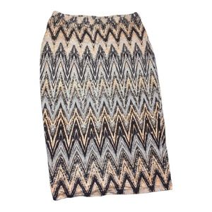 Willow & Clay blue black patterned pencil skirt *